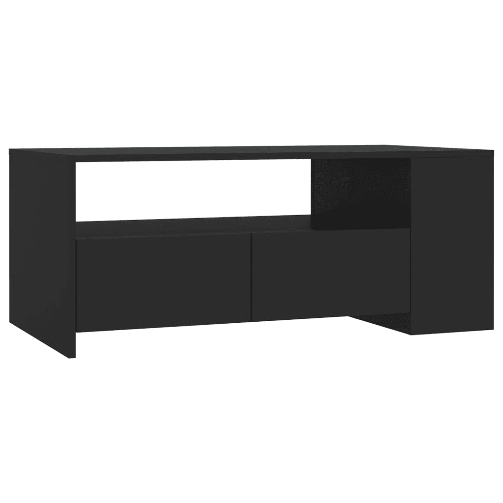 Tavolino da Salotto-Tavolino da soggiorno Nero 102x55x42 cm in Legno Compensato