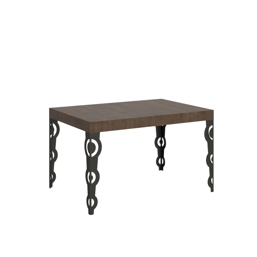 Tavolo allungabile 90X140/244 cm Karamay Noce telaio Antracite