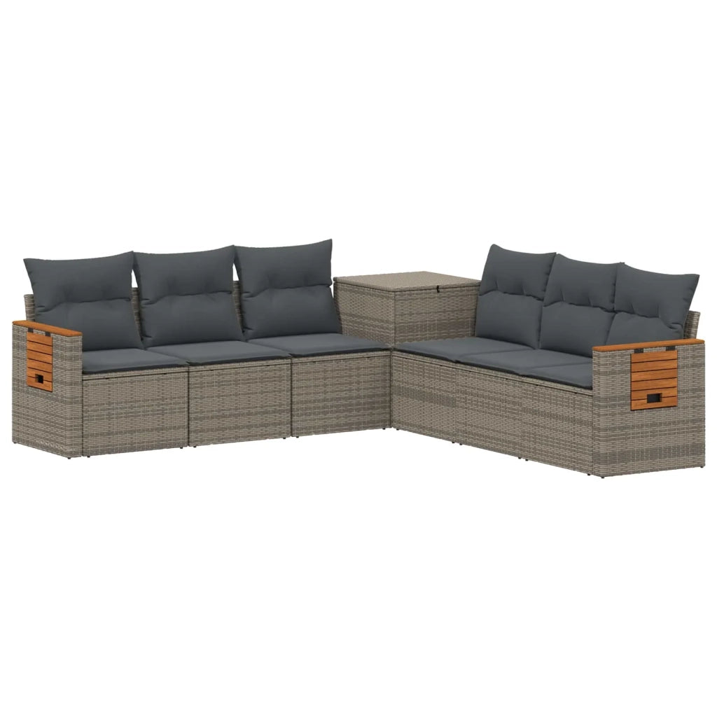 Set di divani 7 pcs Grigio e Grigio Scuro 3448874