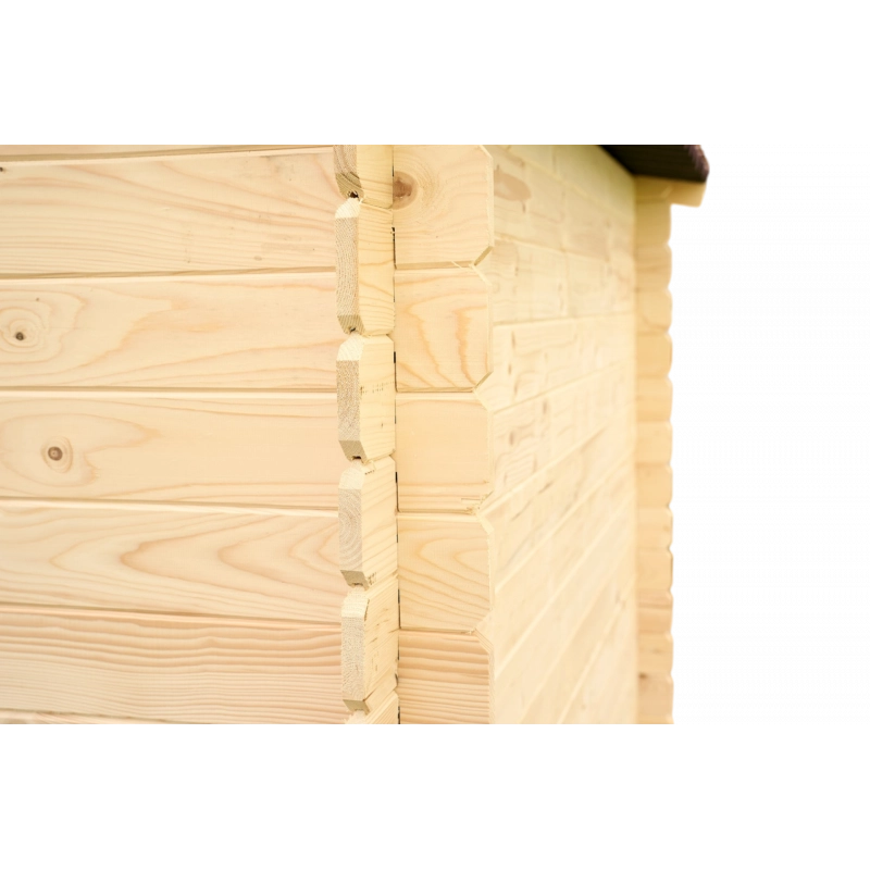 Casetta in legno da giardino con porta vetrata – 300x184 cm – tavole 20 mm, tetto bitumato e struttura compatta – AL3019.02N Foresta