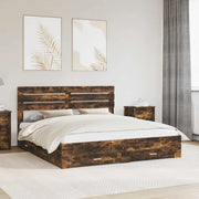 Struttura del letto Rovere fumé 200 x 200 cm Legno multistrato