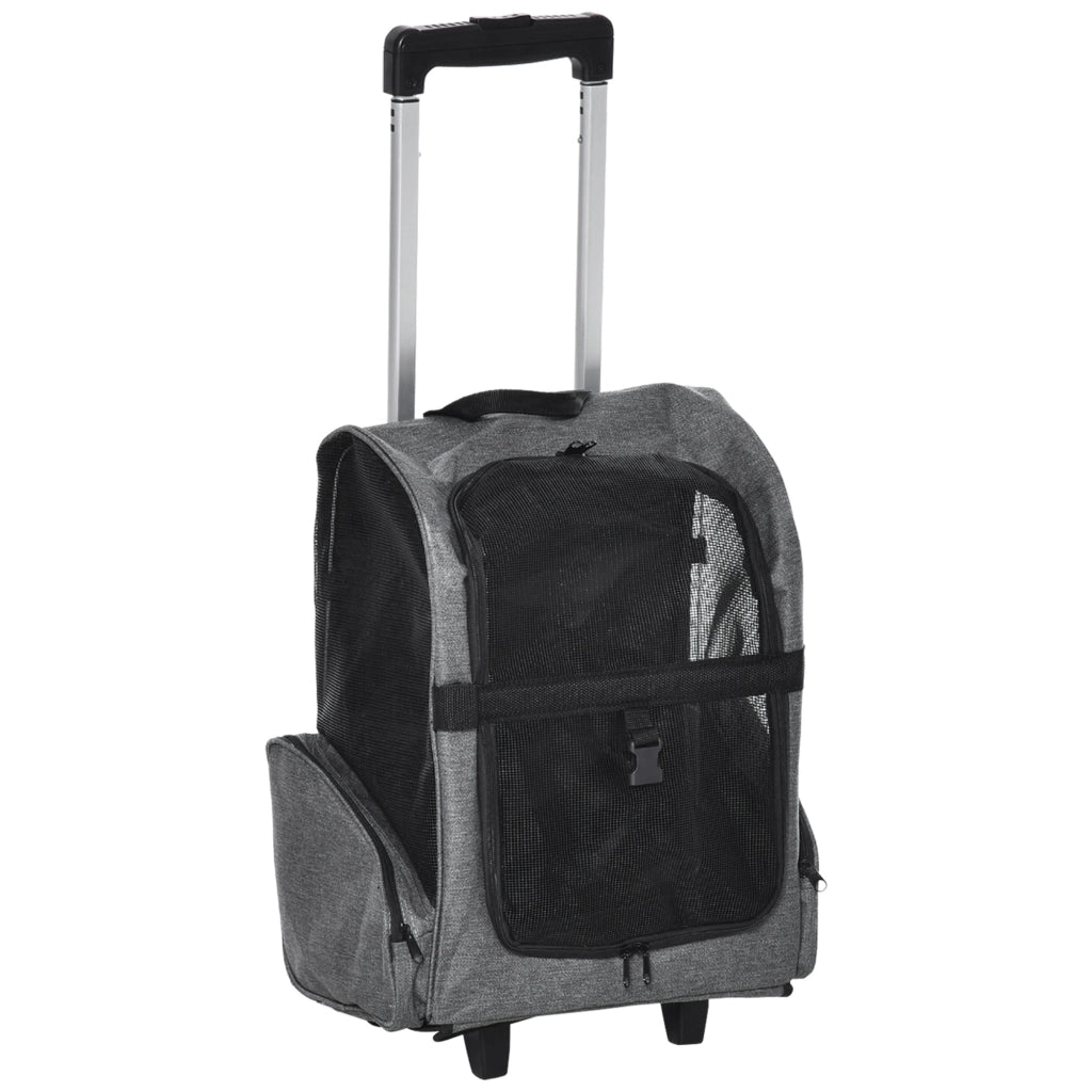 Trasportino per cani e gatti 2 in 1 ¨C zephmum ¨C 42x25x55 cm, grigio
