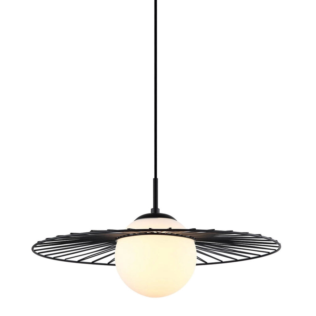 Lampada a sospensione Italux Sally nera Ø45 dimmerabile