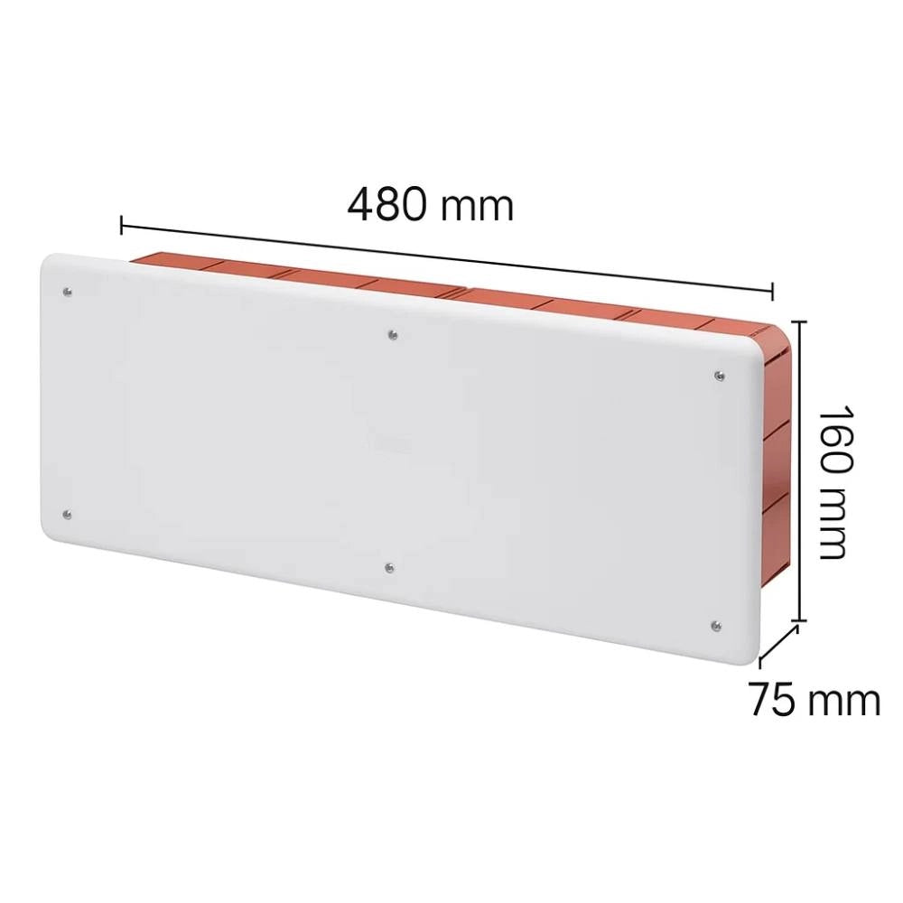 Gewiss cassette da incasso serie 48 in tecnopolimero con coperchio bianco *** dimensioni 516 x 294 x 90 millimetri, c...
