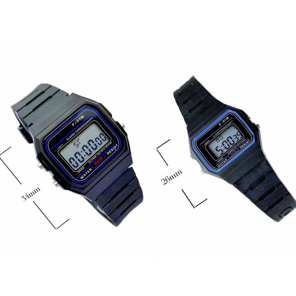 Trade Shop - Orologio Da Polso Uomo Digitale Sportivo Nero Cronografo 34mm -