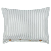 Cuscino decorativo verde e bianco a righe quadrato con Bottoni 40 x 60 cm stile moderno