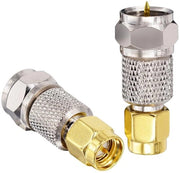 Adattatore SMA a F - Connector 2 pezzi per cavi coassiali - Adatto per antenne LAN/LMR radio - Connector RF coassiale - Antenna esterna per radio WiFi