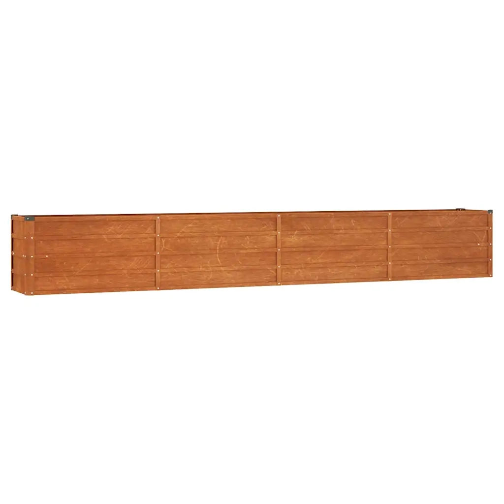 Letto Rialzato da Giardino-Fioriera da Giardino Ruggine 320x40x45 cm Acciaio Corten