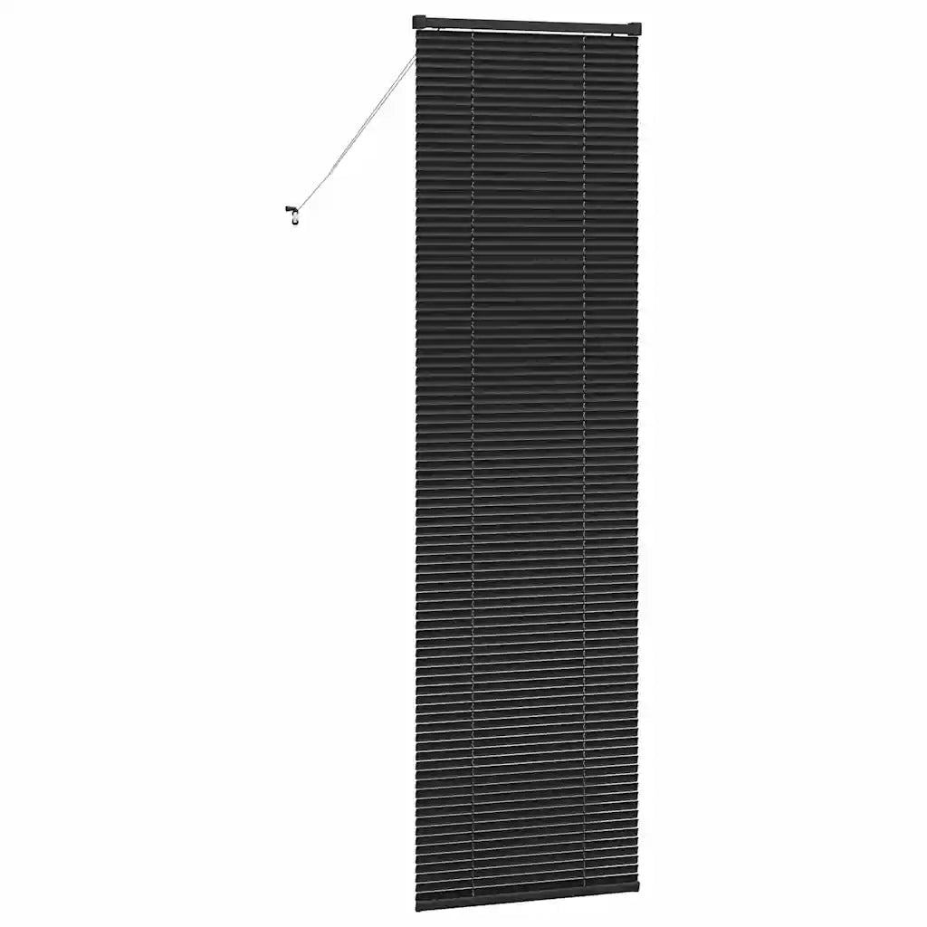 Tendaggi a Veneziana | Tenda a lamelle Nero 220 x 55 cm Alluminio
