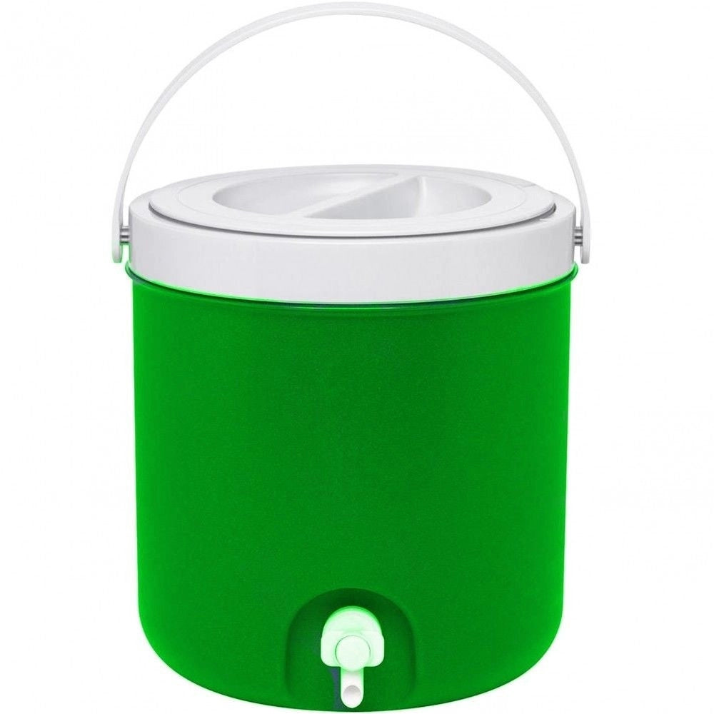 Trade Shop - Mini Frigorifero Passivo Termico Secchiello Ghiaccio Tondo 8 Lt Con Rubinetto -