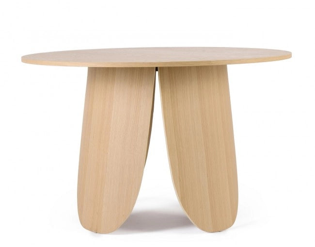 Tavolo Rotondo Legno Marrone Moderno da Interno 120 cm - SKYE
