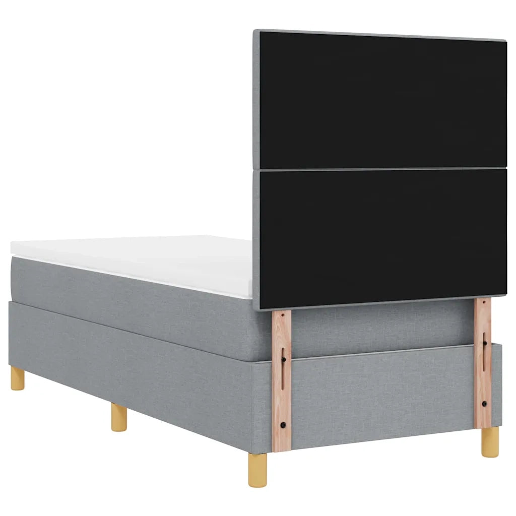 Letto a Sorgente LED Grigio chiaro 100 x 200 cm Tessuto 3343075