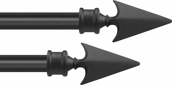 Regolabile Maniglione per Finestre - Asta Telescopica per Porte Finestre (Nero, 92-168 cm, 2 pezzi)