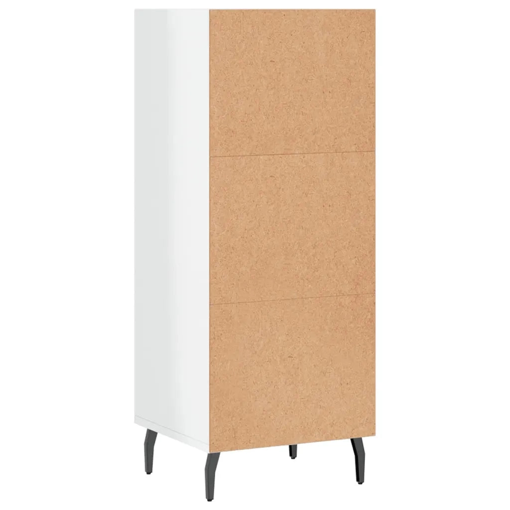 Credenza-Buffet-Armadio da cucina Bianco Lucido 34,5x32,5x90 cm in Legno Multistrato 769695