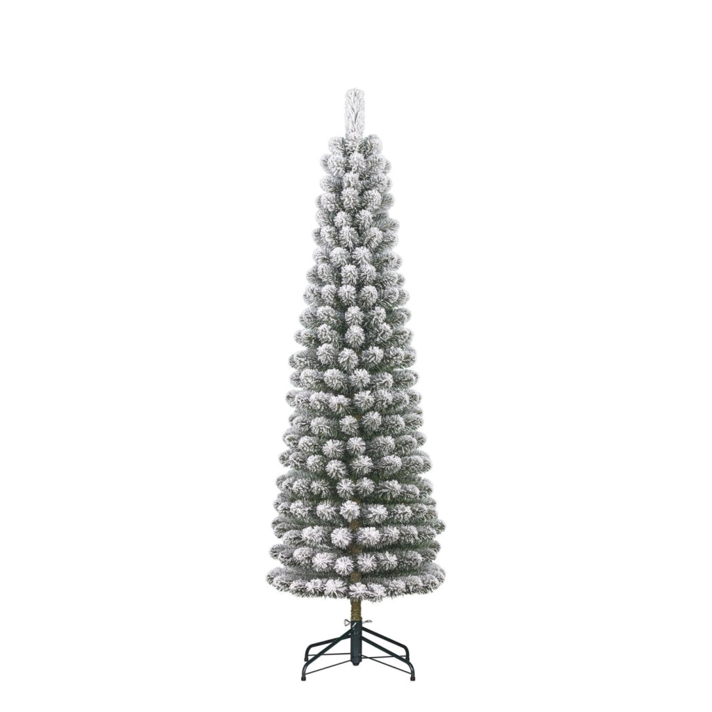 Albero di Natale Charlton Pilar verde innevato 362 rami  215x56 cm