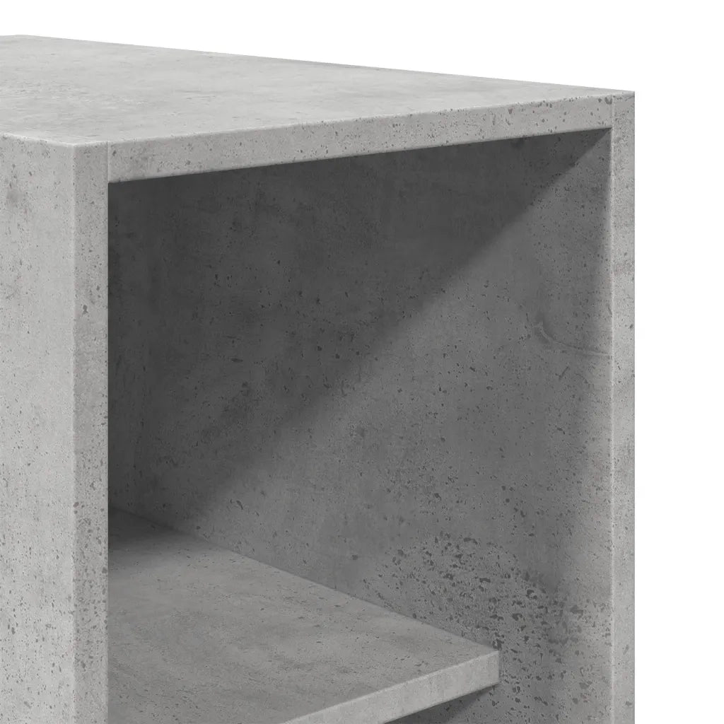 Armadio Grigio Cemento 30x50x200 cm in Legno Multistrato