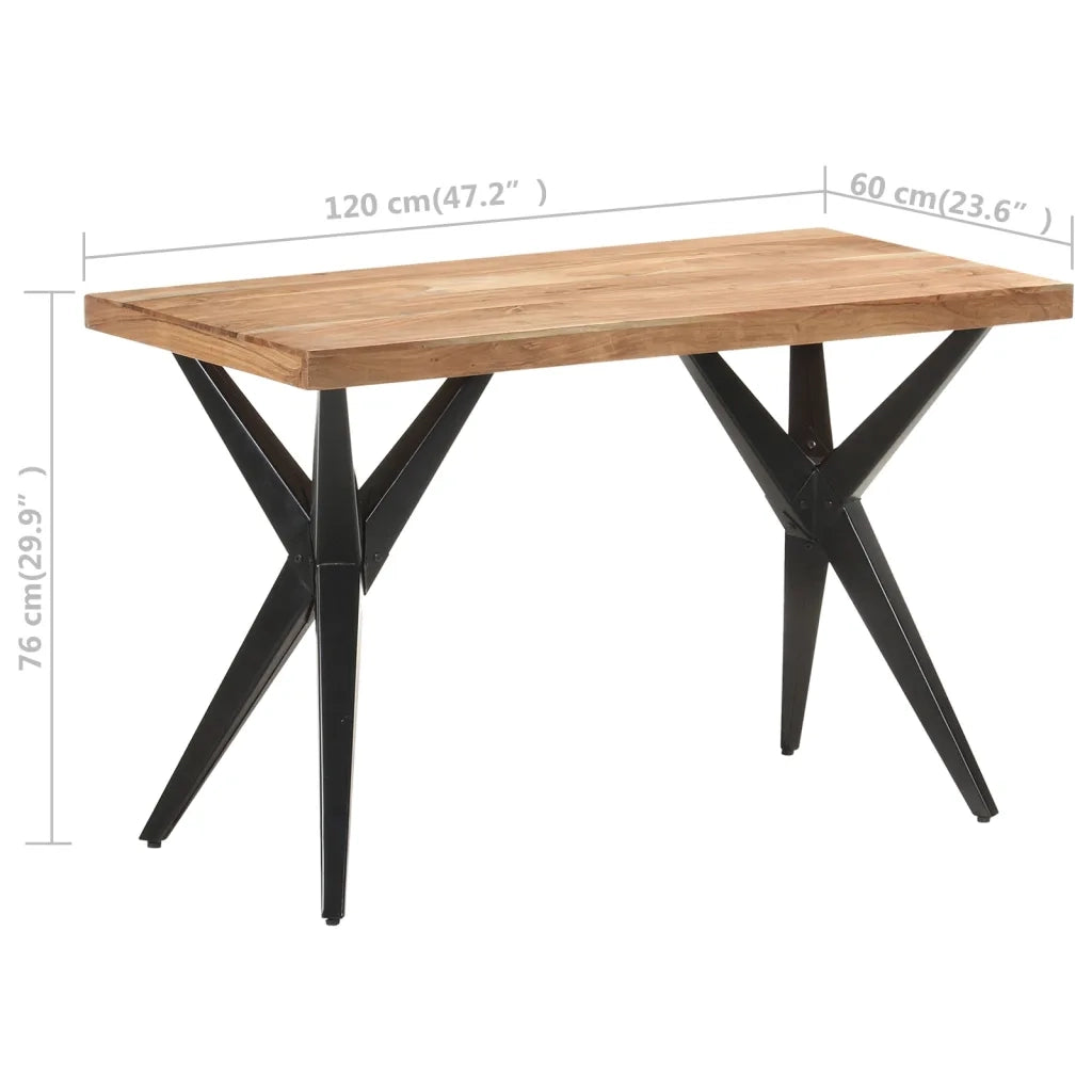 Tavolo da Pranzo 120x60x76 cm in Legno Massello di Acacia cod mxl 67961