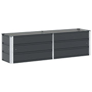 Moderna fioriera multiuso 160 x 40 x 45 cm per uso interno ed esterno in acciaio antracite 02_0059219