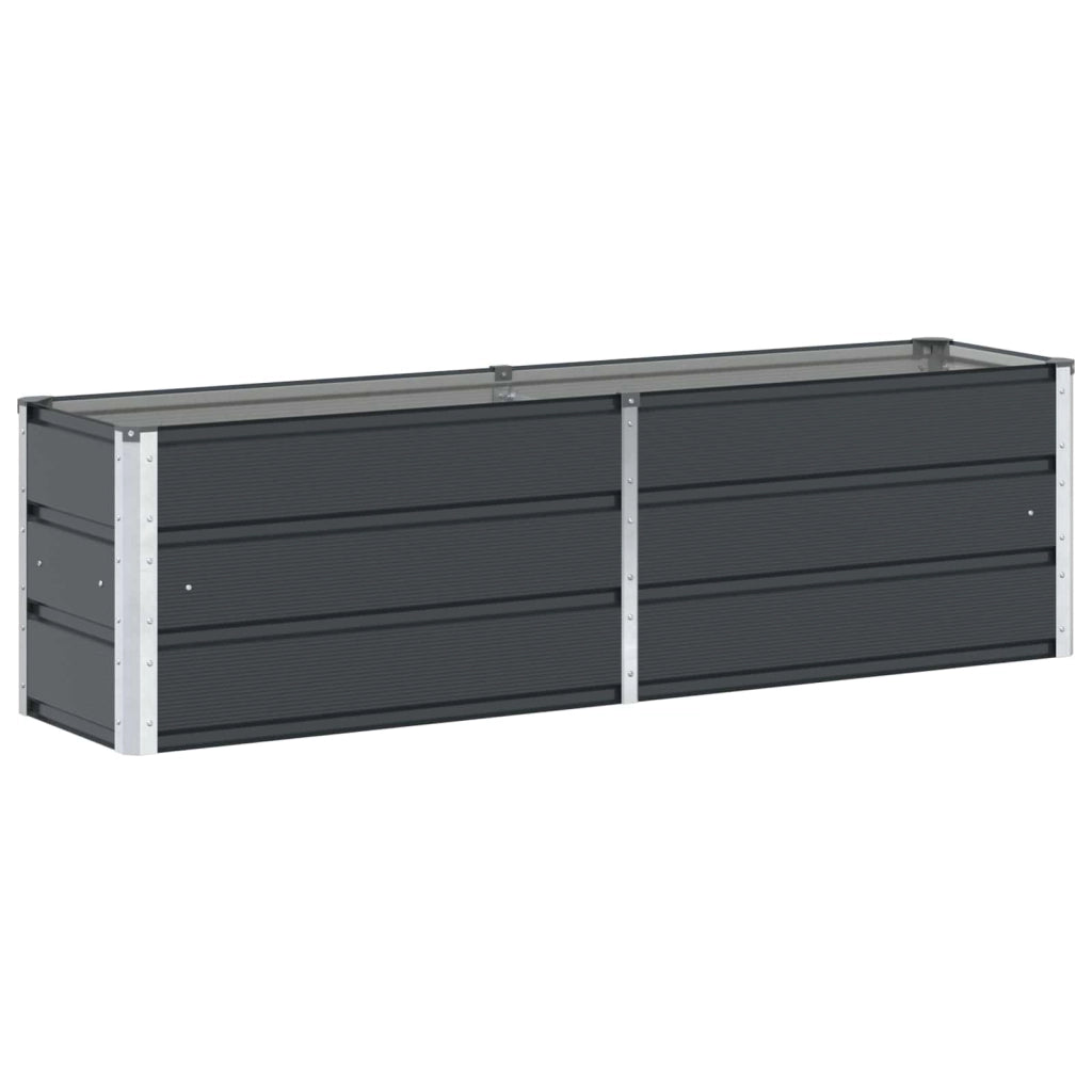 Moderna fioriera multiuso 160 x 40 x 45 cm per uso interno ed esterno in acciaio antracite 02_0059219