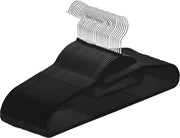 Kleerhangers in plastica, 30 pezzi di asciugamani con apertura a U, idonei per asciugamani bagnati e asciutti, hangers spazializzanti con cinturino e gancio ruotabile 360°, nero + argento
