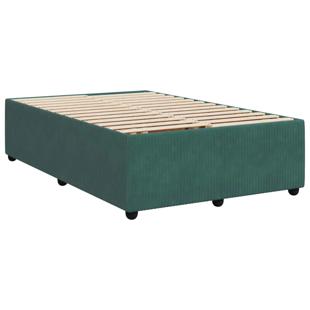 Letto Box Spring LED con Materasso Verde Scuro 120 x 200 cm 3456056