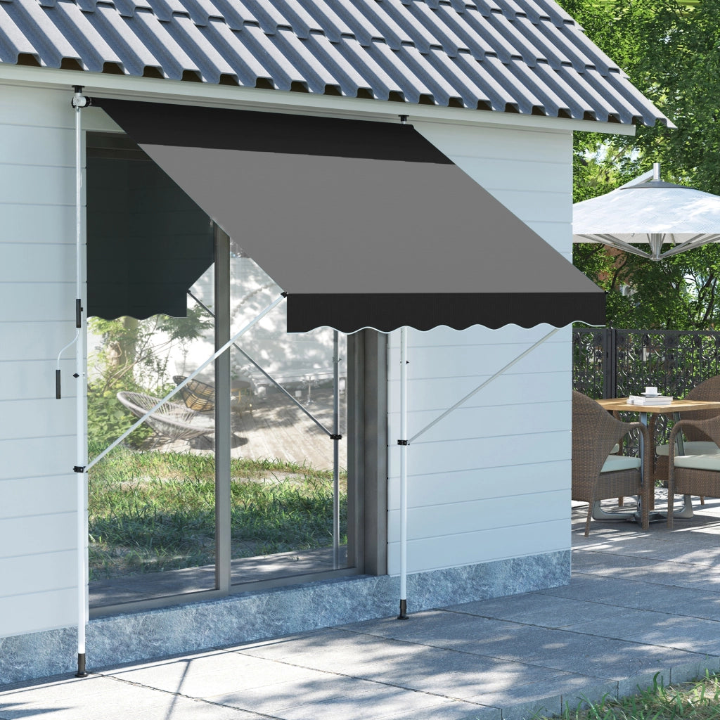 Tenda da sole esterno 2x1.5m ¨C zephmum ¨C grigio