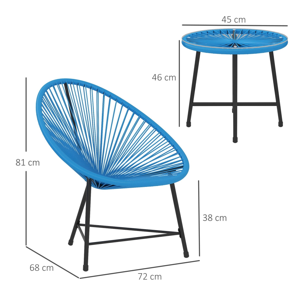 Set Divano 2 Posti Tavolino ¨C Zephmum ¨C Resina Grigio Vetro