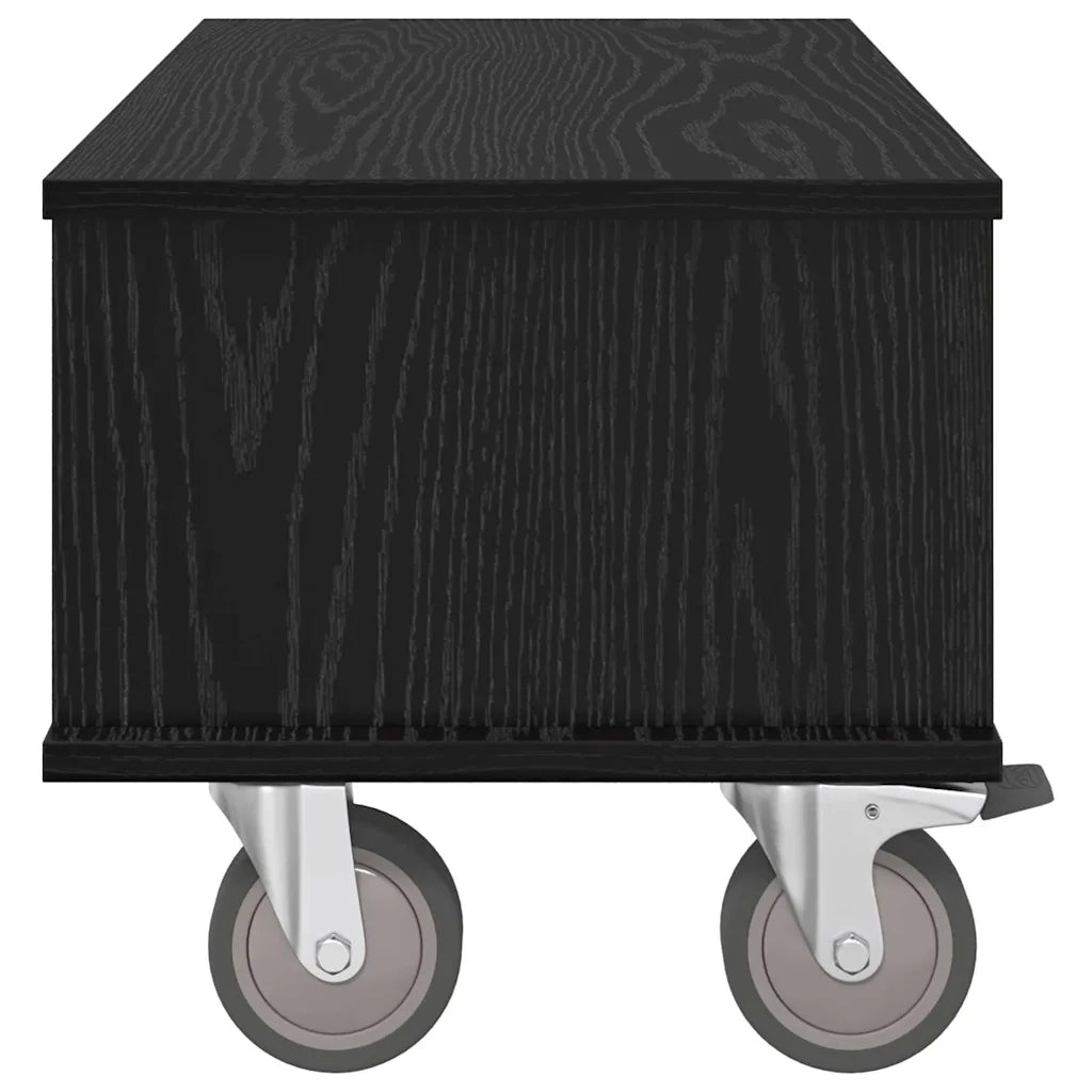 Supporto TV Rovere Nero 68,5 x 35 x 35 cm Legno multistrato 891041