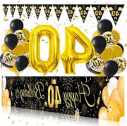 Decorazione di compleanno 40° Compleanno Uomo Donna Bandiera Lunga Lanciatore di Confetti Pallone di Confetti 273*37cm