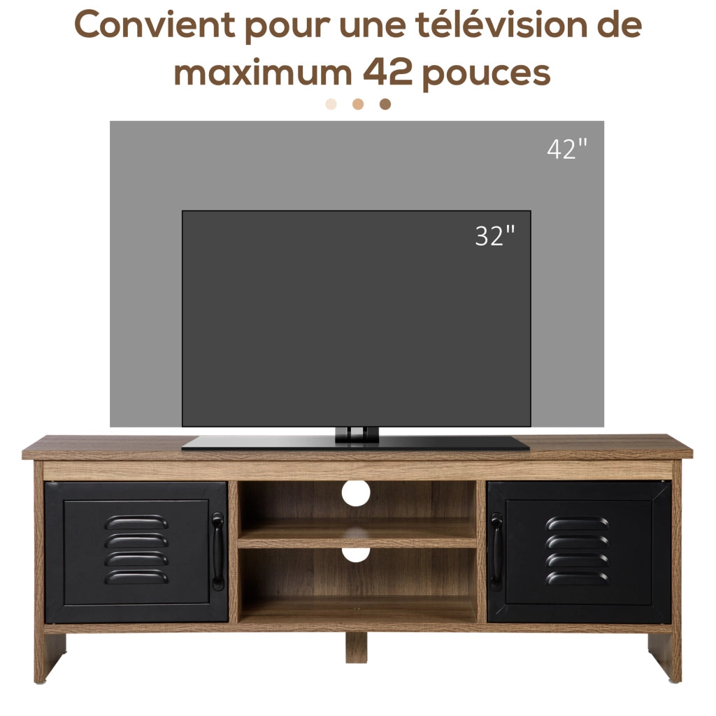 Mobile TV Design Industriale ¨C Zephmum ¨C Nero, Metallo, 110 cm
