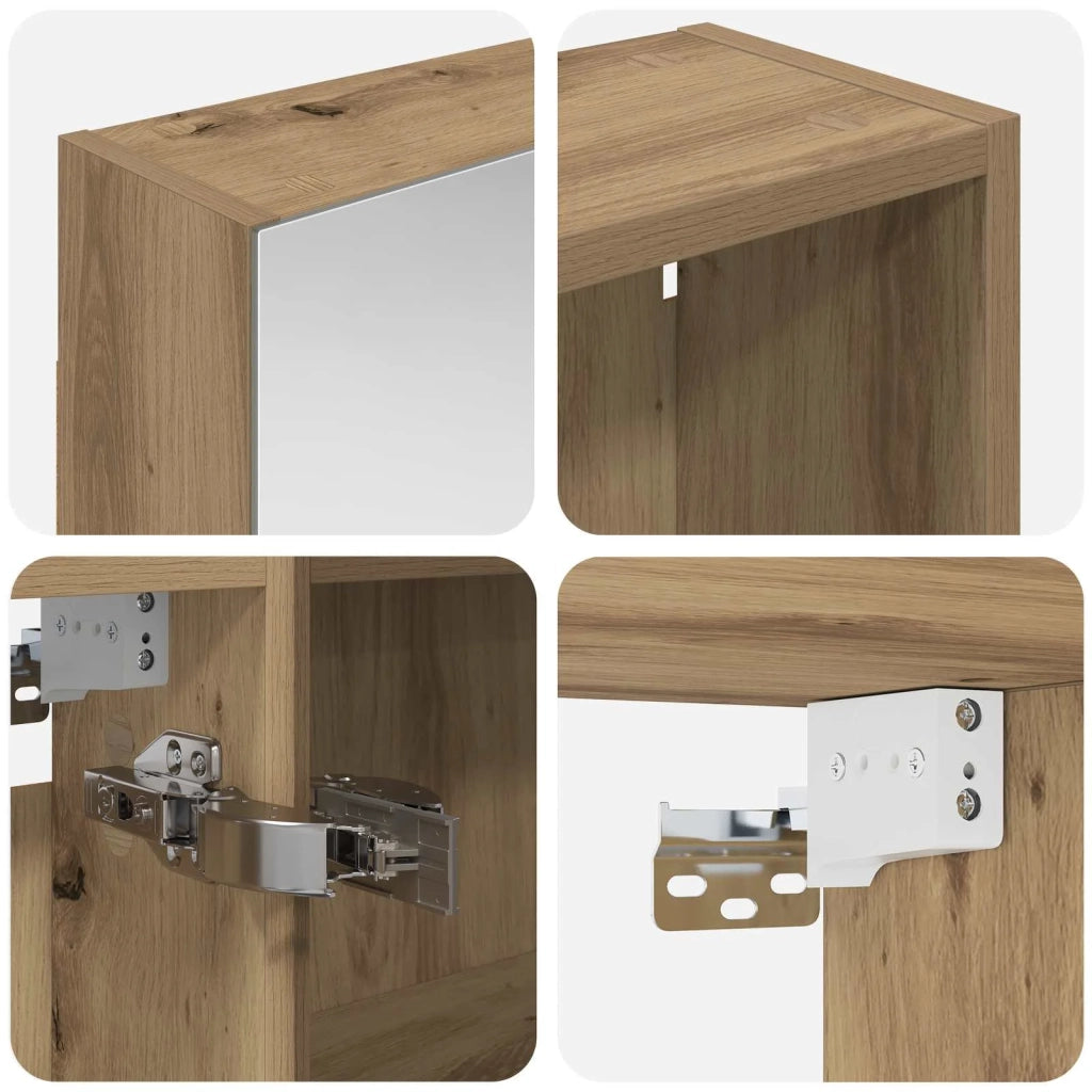 Set di Armadi da Bagno con lo scaffale 3 pcs 130 x 14,5 x 70 cm 3403767