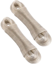 Set di corde per bucato in acciaio con nucleo in acciaio, 30m, 2 pezzi, PVC trattato, impermeabile e resistente all'usura, con rivestimento in PVC.