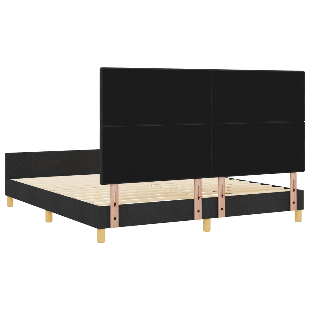 Struttura Letto  Nera 180x200 cm in Tessuto