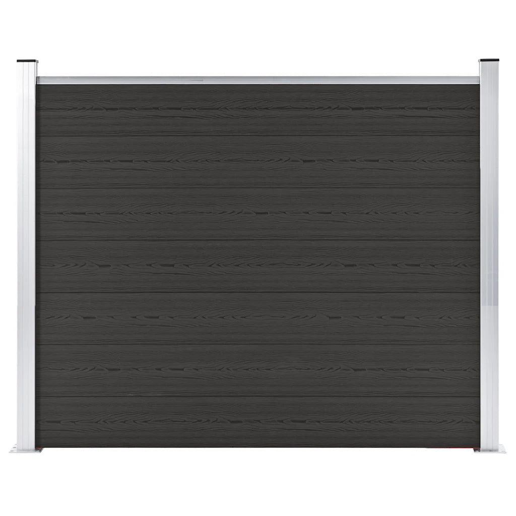Pannello di Recinzione in WPC 180x146 cm Nero 148984