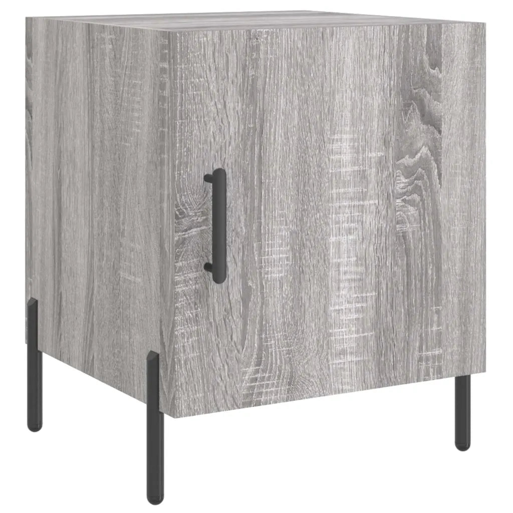 Set di 2 Comodini | Armadio da Notte | Mobiletto da notte Grigio Sonoma 40x40x50 cm in Legno Multistrato