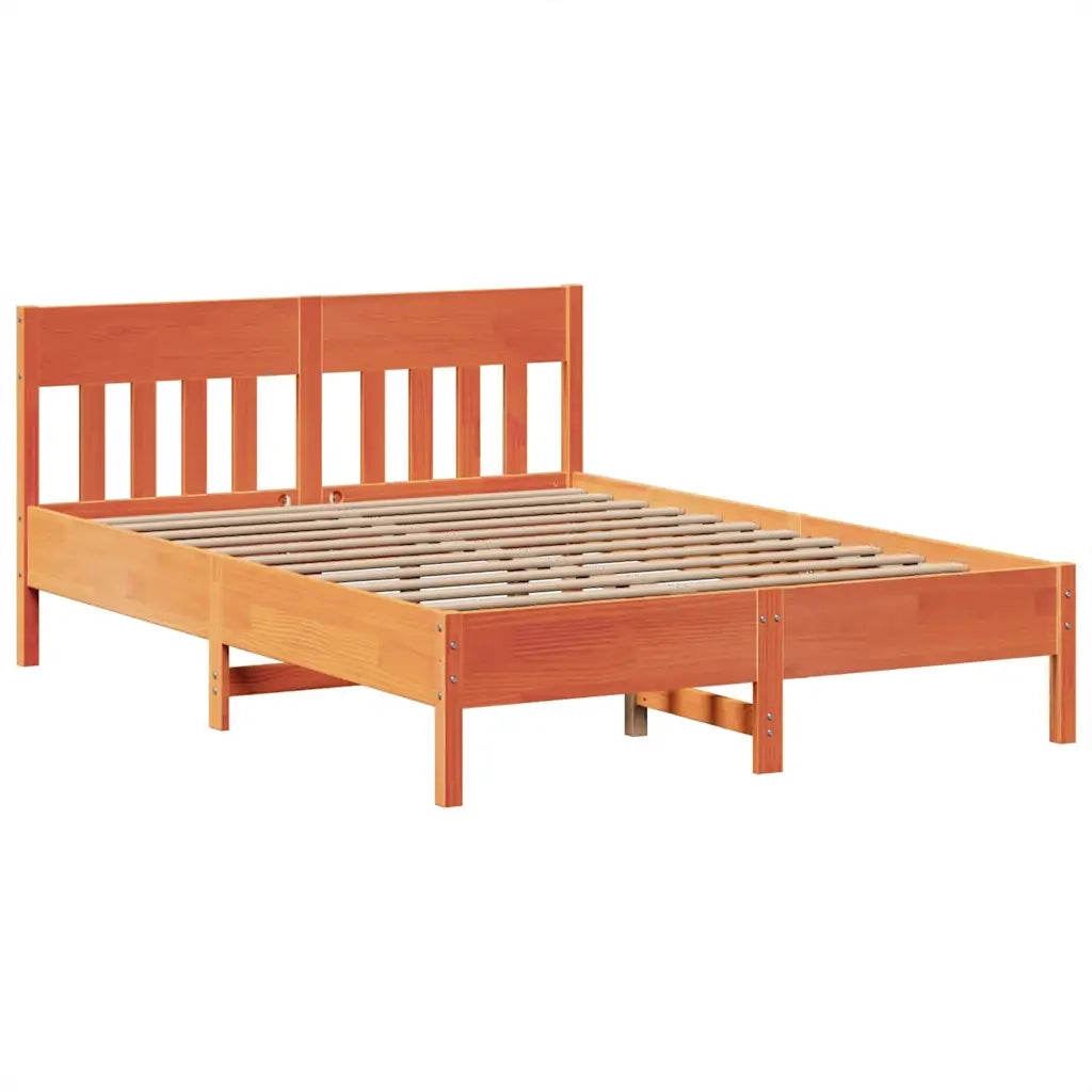 Giroletto senza Materasso Marrone Cera 150x200 cm Legno di Pino 3323259