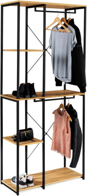 Armadio doppio con ripiani L. 90 cm DETROIT design industriale