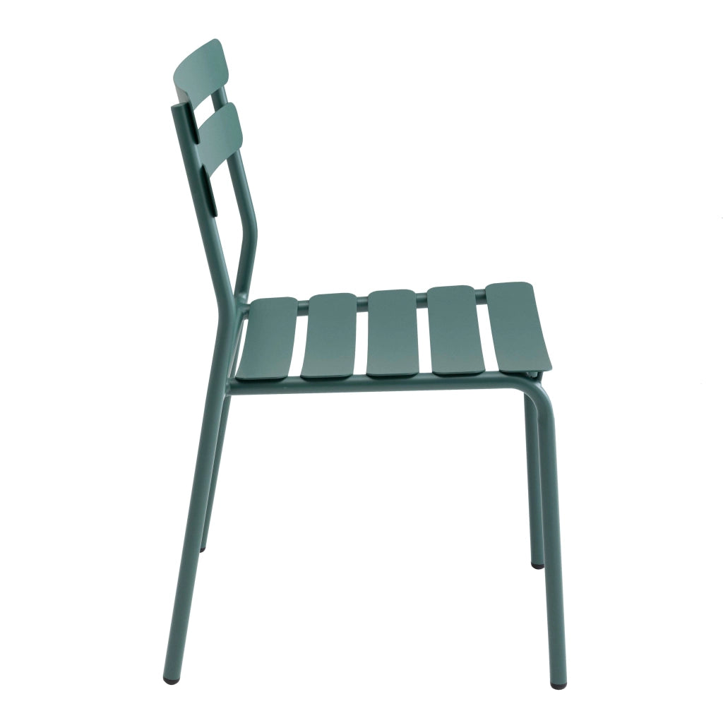 Sedia da giardino in alluminio verde scuro