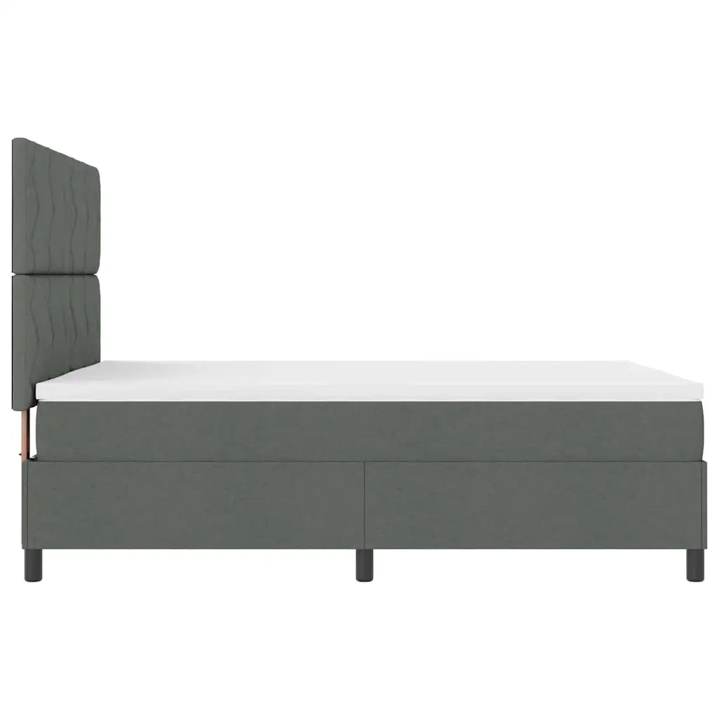 Letto a molle con materasso Grigio scuro 140 x 200 cm Tessuto 3342950
