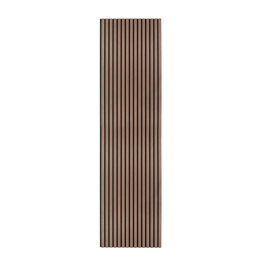 Pannello Fonoassorbente con Doghe Noce Scuro Moderno Lusso 3D 2400 x 600mm
