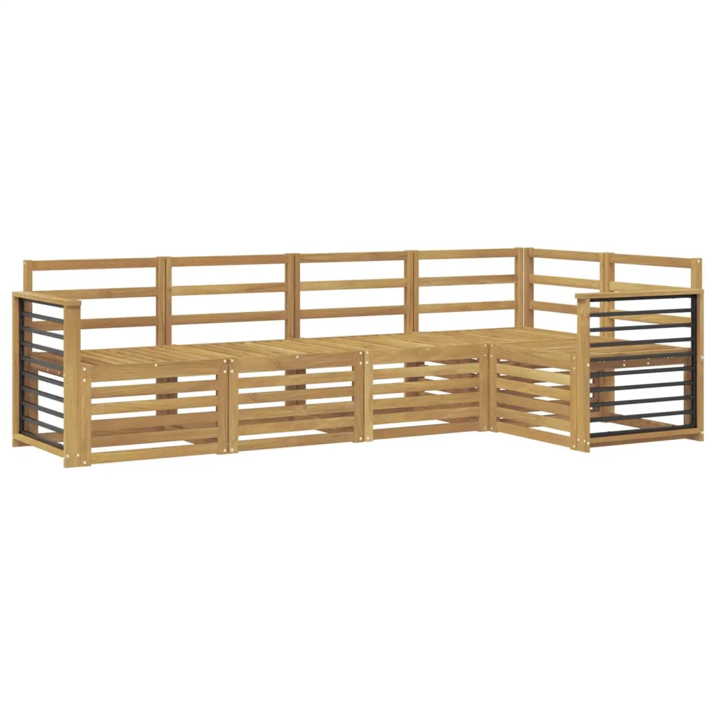 Set di divani da esterno 5 pcs Bianco 247 x 128,5 x 73 cm 3391844