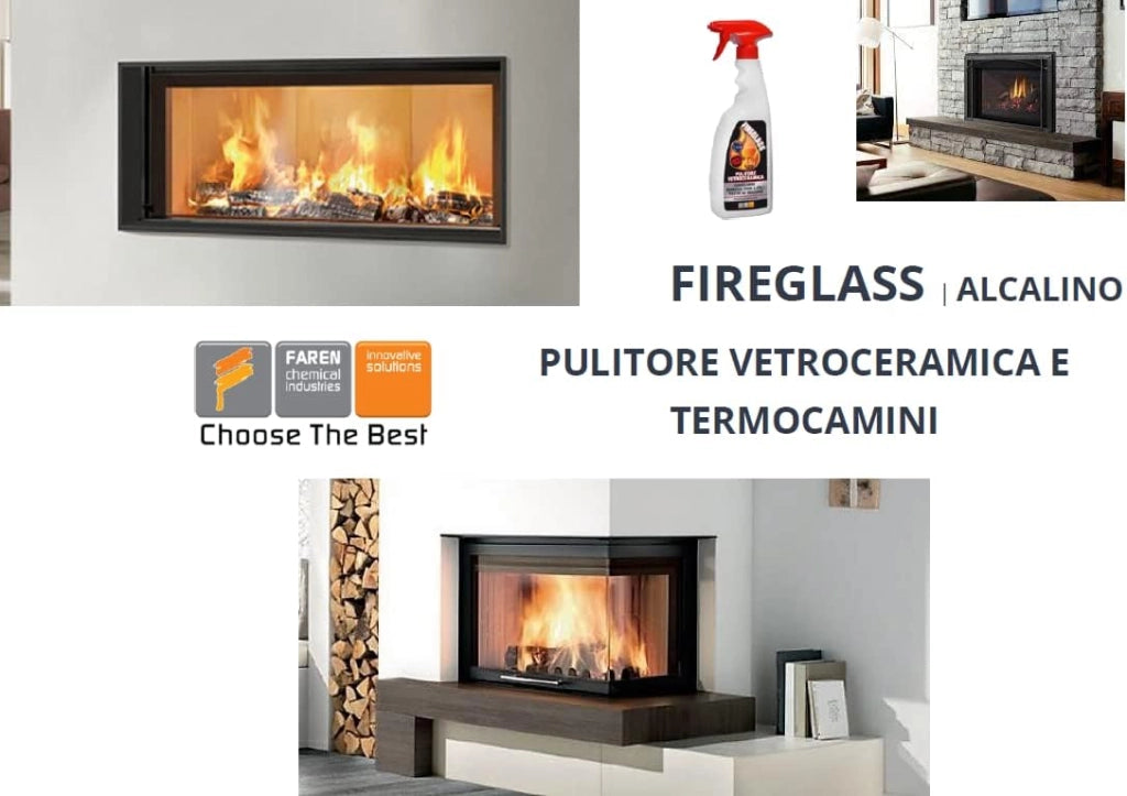 PULITORE VETRO PER CAMINETTI 'FIREGLASS' 750 ml - FAREN
