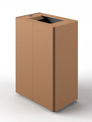 Pattumiera a 1 Scomparto da 45 L 44x28x63 cm con Contenitore Interno in Acciaio Verniciato Corten