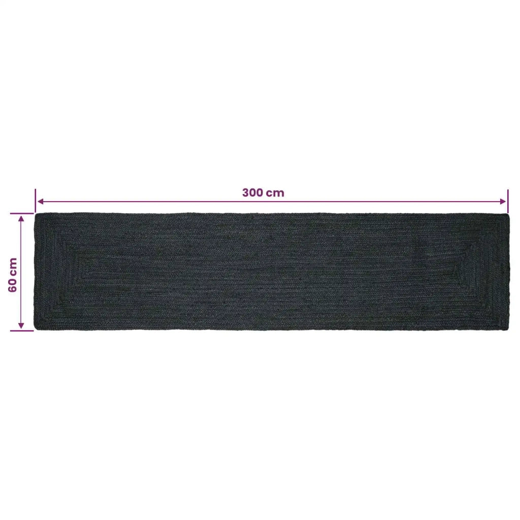 Tappeti per area Rettangolare Grigio Scuro 60 x 300 cm Juta 42010427