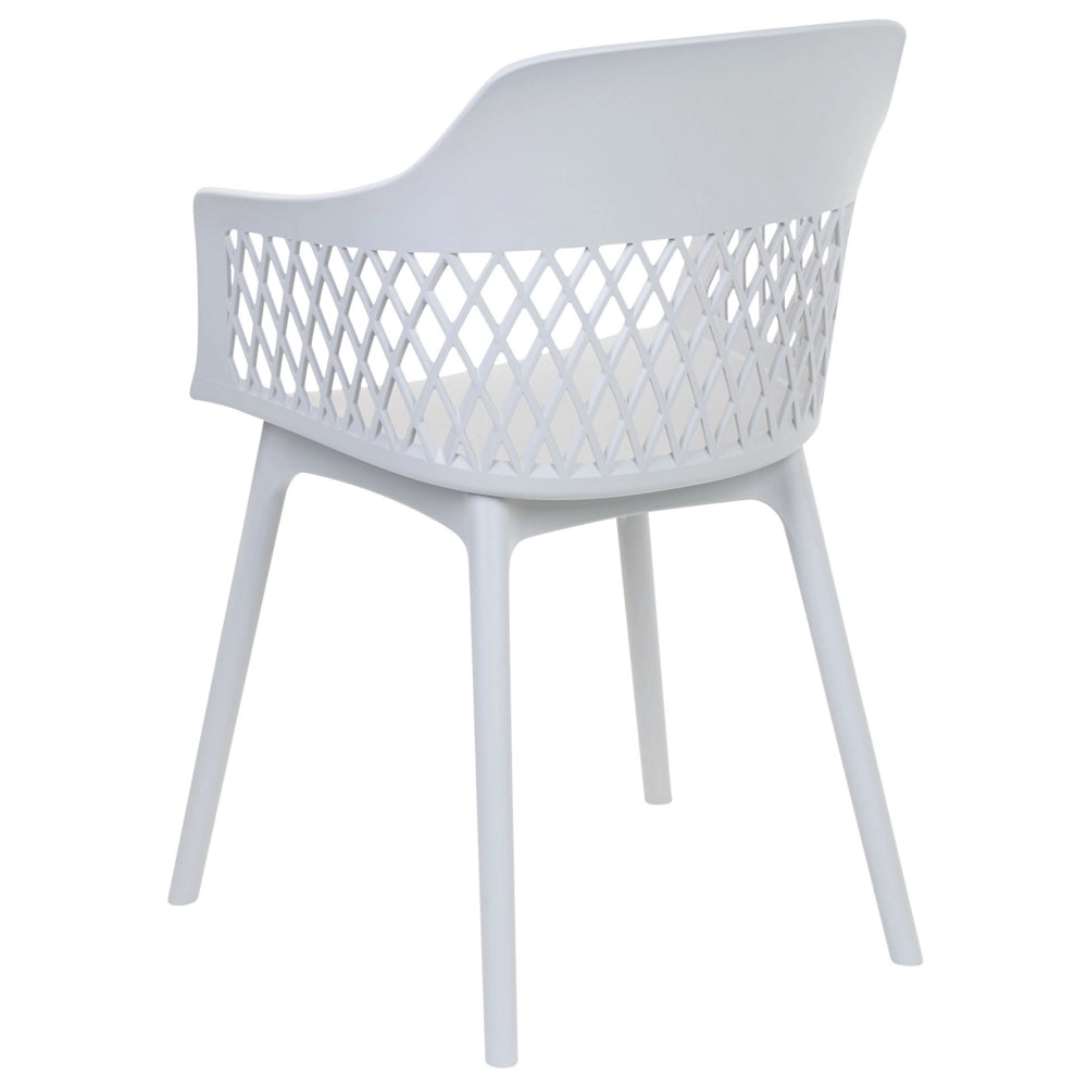 Set di 2 sedie da pranzo in materiale sintetico grigio chiaro stile moderno soggiorno cucina