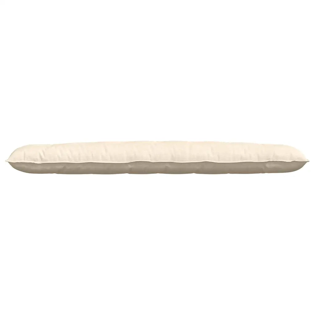 Cuscino per Schiena Crema 200 x 50 cm Tessuto in Cords 42014996