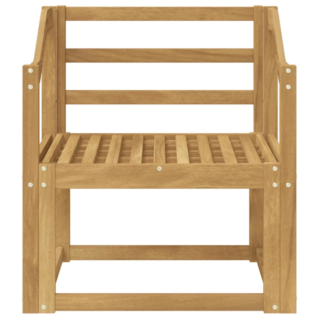 Set di divani da esterno Legno di Acacia Massello Bianco 3438988