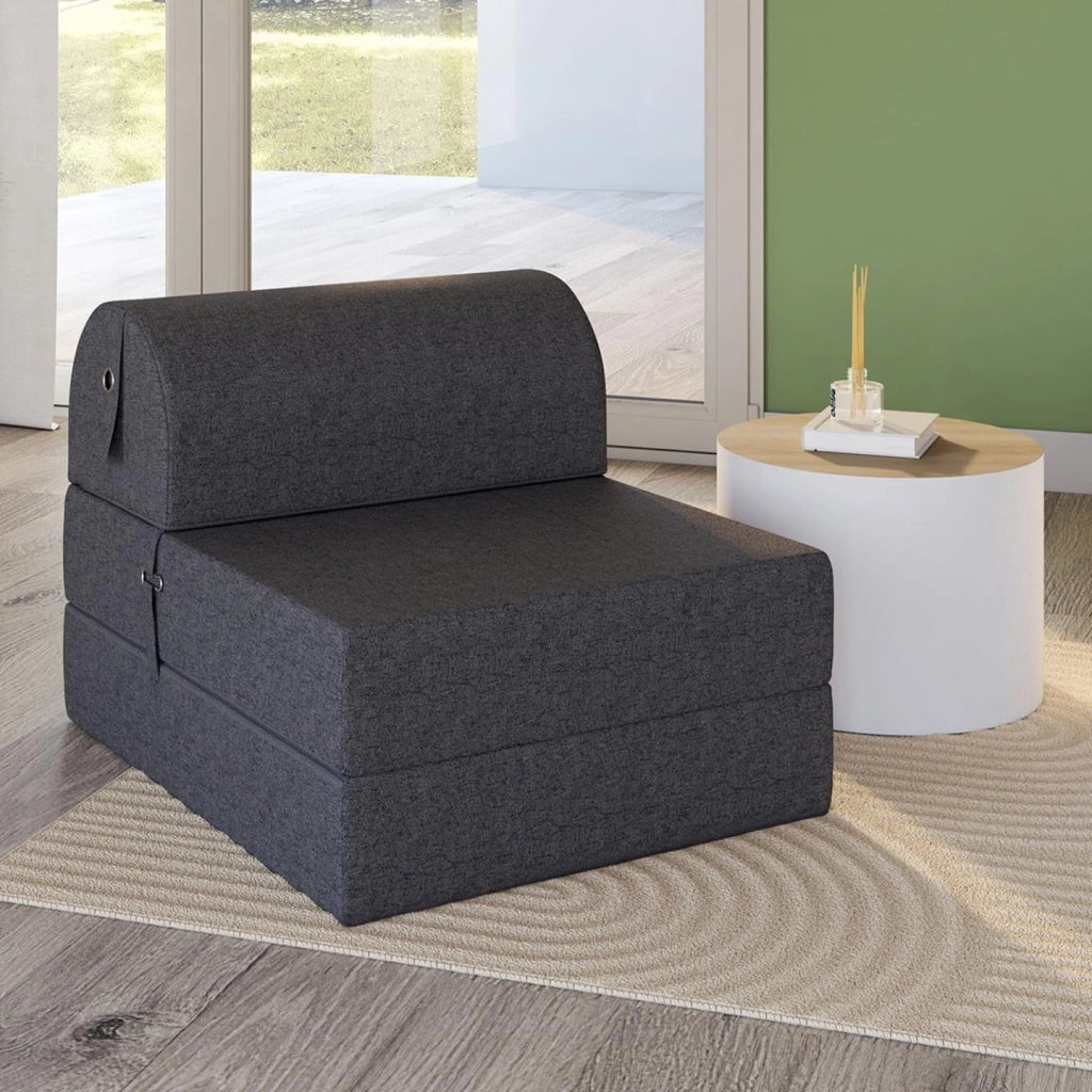 Poltrona PALOMA in tessuto grigio antracite