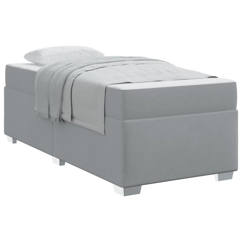 Struttura del letto Grigio chiaro 80 x 200 cm Tessuto