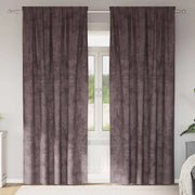 Tende in Velluto con tende 2 pcs Marrone 245 x 140 cm Velluto 4107696